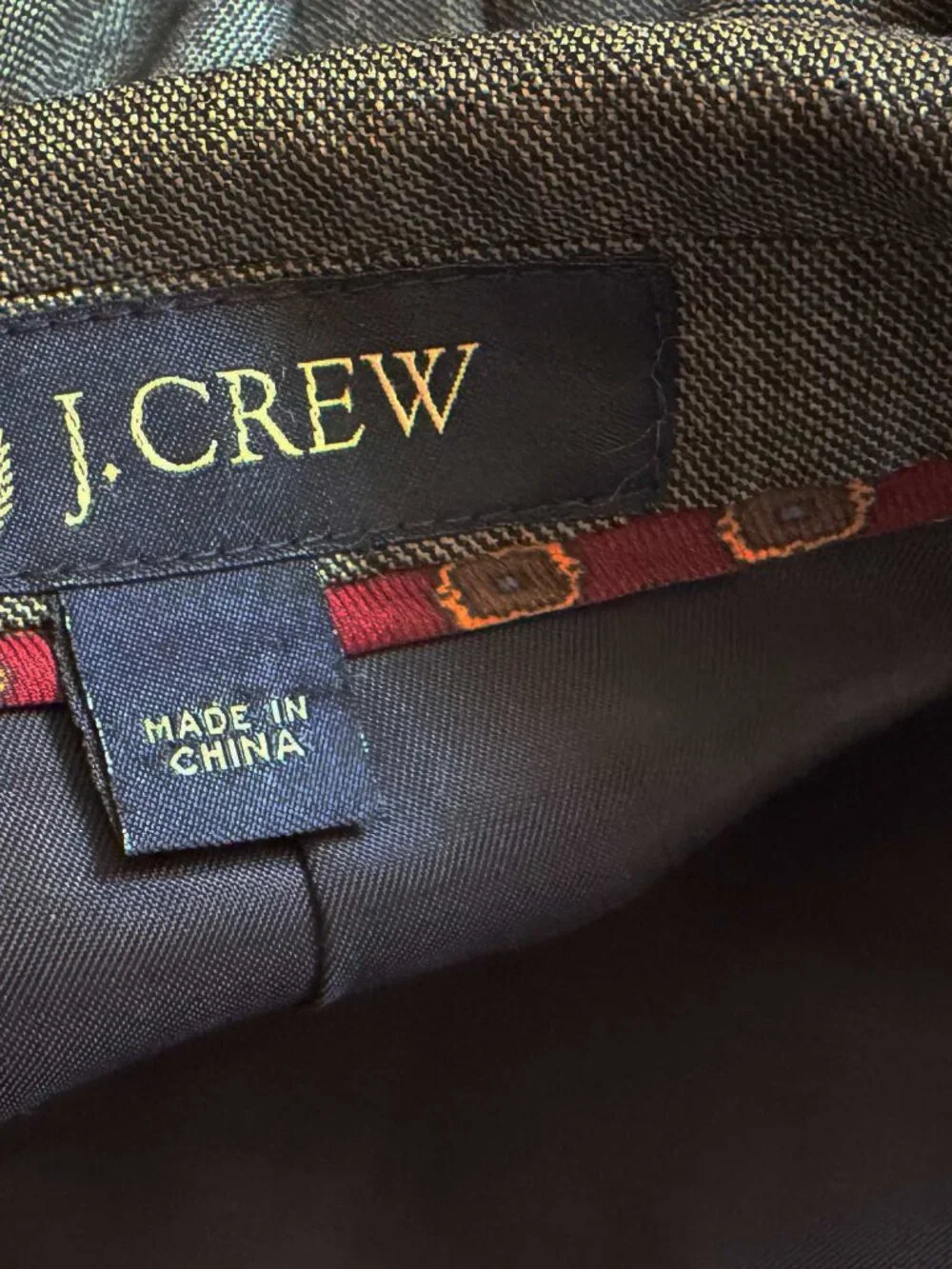 J. Crew Ludlow Suit Charcoal Gray 40L, Pants W34